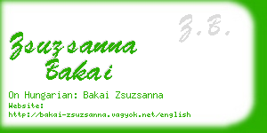 zsuzsanna bakai business card